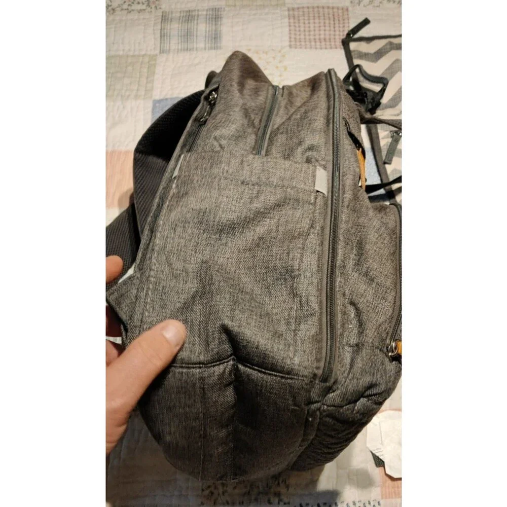 BabbleRoo Multifunction/Waterproof Diaper Bag Backpack (Dark Gray)
